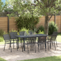 Set de Comedor de Jardín de 9 Piezas de Acero Antracita de , Mesas de jardín - Ref: Foro24-3378813, Precio: 699,66 €, Descuen...