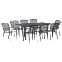 Set de Comedor de Jardín de 9 Piezas de Acero Antracita de , Mesas de jardín - Ref: Foro24-3378813, Precio: 699,66 €, Descuen...