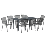 Set de Comedor de Jardín de 9 Piezas de Acero Antracita de , Mesas de jardín - Ref: Foro24-3378813, Precio: 699,66 €, Descuen...