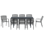 Set de Comedor de Jardín de 9 Piezas de Acero Antracita de , Mesas de jardín - Ref: Foro24-3378813, Precio: 699,66 €, Descuen...