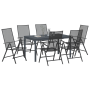 Set de Comedor de Jardín de 7 Piezas en Acero Antracita de de , Mesas de jardín - Ref: Foro24-3378814, Precio: 575,06 €, Desc...