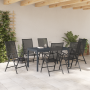 Set de Comedor de Jardín de 7 Piezas en Acero Antracita de de , Mesas de jardín - Ref: Foro24-3378814, Precio: 575,06 €, Desc...