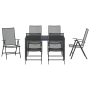 Set de Comedor de Jardín de 7 Piezas en Acero Antracita de de , Mesas de jardín - Ref: Foro24-3378814, Precio: 575,06 €, Desc...