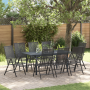 Set de Comedor de Jardín de 9 Piezas Acero Antracita