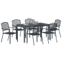 Conjunto de Comedor de Jardín de 7 Piezas de Acero Antracita | Foro24.es | Tu tienda online para hogar, jardín y más Foro24.es