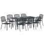 Juego de Comedor para Jardín de 9 Piezas de Acero Antracita de , Mesas de jardín - Ref: Foro24-3378819, Precio: 724,26 €, Des...