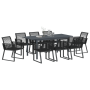 Juego de Comedor de Jardín de 6 Piezas en Acero Negro y Poliratán de , Mesas de jardín - Ref: Foro24-3378821, Precio: 734,80 ...
