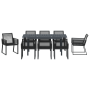 Juego de Comedor de Jardín de 6 Piezas en Acero Negro y Poliratán de , Mesas de jardín - Ref: Foro24-3378821, Precio: 734,80 ...