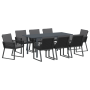 Juego de Comedor de Jardín de 6 Piezas con Cojines Acero Antracita y Poliratán de , Mesas de jardín - Ref: Foro24-3378823, Pr...