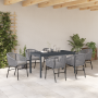 Conjunto de Comedor de Jardín de 7 Piezas con Cojines Gris Poliratán de , Mesas de jardín - Ref: Foro24-3378826, Precio: 783,...