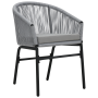 Conjunto de Comedor de Jardín de 7 Piezas con Cojines Gris Poliratán de , Mesas de jardín - Ref: Foro24-3378826, Precio: 783,...