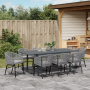Conjunto de comedor de jardín de 10 piezas con cojines de ratán gris de poly de , Mesas de jardín - Ref: Foro24-3378833, Prec...
