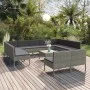 Gartenmöbel Set 12 Stück und Kissen Kunststoff Rattan grau von vidaXL, Gartensets - Ref: Foro24-3094610, Preis: 948,72 €, Rab...