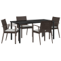 Set de 3 Marrón Ratán PE Mediana Resistente Rectangular de , Sillas de jardín - Ref: Foro24-3379061, Precio: 379,20 €, Descue...