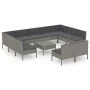 Garden furniture set 12 pieces and gray synthetic rattan cushions by vidaXL, Garden sets - Ref: Foro24-3094610, Price: 951,22...