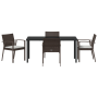 Set de 3 Marrón Ratán PE Mediana Resistente Rectangular de , Sillas de jardín - Ref: Foro24-3379061, Precio: 379,20 €, Descue...