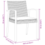 Set de 3 Marrón Ratán PE Mediana Resistente Rectangular de , Sillas de jardín - Ref: Foro24-3379061, Precio: 379,20 €, Descue...
