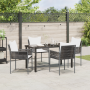 Set de Comedor de 5 Piezas en Marrón con Cojines en Rattan Poliéster de , Sillas de jardín - Ref: Foro24-3379095, Precio: 384...