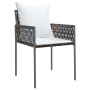 Set de Comedor de 5 Piezas en Marrón con Cojines en Rattan Poliéster de , Sillas de jardín - Ref: Foro24-3379095, Precio: 384...
