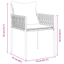 Set de Comedor de 5 Piezas en Marrón con Cojines en Rattan Poliéster de , Sillas de jardín - Ref: Foro24-3379095, Precio: 384...