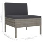 Gartenmöbel Set 12 Stück und Kissen Kunststoff Rattan grau von vidaXL, Gartensets - Ref: Foro24-3094610, Preis: 964,52 €, Rab...
