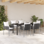 Juego de Comedor de Jardín de 7 Piezas con Cojines Marrón Poliratán de , Sillas de jardín - Ref: Foro24-3379097, Precio: 525,...