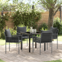 Conjunto de 3 Negro, Gris Oscuro Ratán PE Estándar Robusto de , Sillas de jardín - Ref: Foro24-3379101, Precio: 413,61 €, Des...