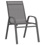Conjunto de Comedor de Jardín de 5 Piezas Gris Textilene y Acero de , Sillas de jardín - Ref: Foro24-3379124, Precio: 253,14 ...