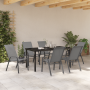 Conjunto de Comedor de Jardín de 7 piezas Gris Textilene y Acero de , Sillas de jardín - Ref: Foro24-3379125, Precio: 321,12 ...
