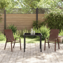 Set de Comedor de Jardín de 3 Piezas Marrón Textilene y Acero de , Sillas de jardín - Ref: Foro24-3379128, Precio: 177,94 €, ...