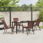 Set de Comedor de Jardín de 5 Piezas Marrón Textilene y Acero | Foro24.es | Tu tienda online para hogar, jardín y más Foro24.es