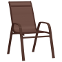 Set de Comedor de Jardín de 5 Piezas Marrón Textilene y Acero | Foro24.es | Tu tienda online para hogar, jardín y más Foro24.es