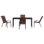 Conjunto de Comedor de Jardín de 5 Piezas  Marrón Textilene y Acero | Foro24.es | Tu tienda online para hogar, jardín y más Foro24.es
