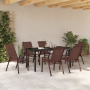 Conjunto de Comedor de Jardín de 7 Piezas Marrón Textileno y Acero de , Sillas de jardín - Ref: Foro24-3379132, Precio: 299,9...