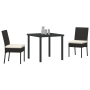 Juego de Comedor de Jardín de 3 Piezas Negro Poliratán | Foro24.es | Tu tienda online para hogar, jardín y más Foro24.es
