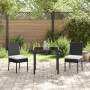 Juego de Comedor de Jardín de 3 Piezas Negro Poliratán | Foro24.es | Tu tienda online para hogar, jardín y más Foro24.es