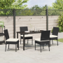 Conjunto de Jardín de 5 Piezas Negro Poliratán de , Sillas de jardín - Ref: Foro24-3379221, Precio: 325,71 €, Descuento: %