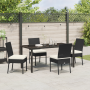 Set de Comedor de Jardín de 5 Piezas Negro Poli Ratan de , Sillas de jardín - Ref: Foro24-3379222, Precio: 332,44 €, Descuent...