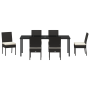 Conjunto de Comedor de Jardín de 7 Piezas Negros de Poliratán de , Sillas de jardín - Ref: Foro24-3379224, Precio: 543,01 €, ...