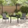 Conjunto de Comedor de Jardín de 3 Piezas Gris Poliratán de , Sillas de jardín - Ref: Foro24-3379226, Precio: 224,96 €, Descu...