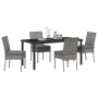 Conjunto de Comedor de Jardín 5 Piezas Gris Poliratán de , Sillas de jardín - Ref: Foro24-3379229, Precio: 440,09 €, Descuent...