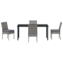 Conjunto de Comedor de Jardín 5 Piezas Gris Poliratán de , Sillas de jardín - Ref: Foro24-3379229, Precio: 440,09 €, Descuent...