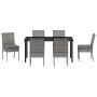 Conjunto de Comedor Jardín de 7 Piezas Gris Poliratán de , Sillas de jardín - Ref: Foro24-3379230, Precio: 571,02 €, Descuent...