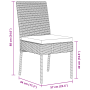 Set de Comedor de Jardín de 7 Piezas Gris Poliratán de , Sillas de jardín - Ref: Foro24-3379231, Precio: 644,00 €, Descuento: %