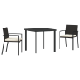 Juego de comedor de jardín de 3 piezas negro ratán sintético | Foro24.es | Tu tienda online para hogar, jardín y más Foro24.es