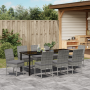 Conjunto de Comedor de Jardín 9 Piezas Gris Poliratán de , Sillas de jardín - Ref: Foro24-3379232, Precio: 845,33 €, Descuent...