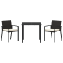 Juego de comedor de jardín de 3 piezas negro ratán sintético | Foro24.es | Tu tienda online para hogar, jardín y más Foro24.es