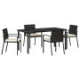 Juego de Comedor de Jardín 5 Piezas Negro Ratán Polivinílico de , Sillas de jardín - Ref: Foro24-3379250, Precio: 300,08 €, D...