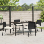Juego de Comedor de Jardín 5 Piezas Negro Ratán Polivinílico de , Sillas de jardín - Ref: Foro24-3379250, Precio: 300,08 €, D...