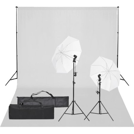 Fotostudio-Set mit Licht und Kulisse von vidaXL, Blitze und Studiobeleuchtung - Ref: Foro24-3094652, Preis: 140,29 €, Rabatt: %
